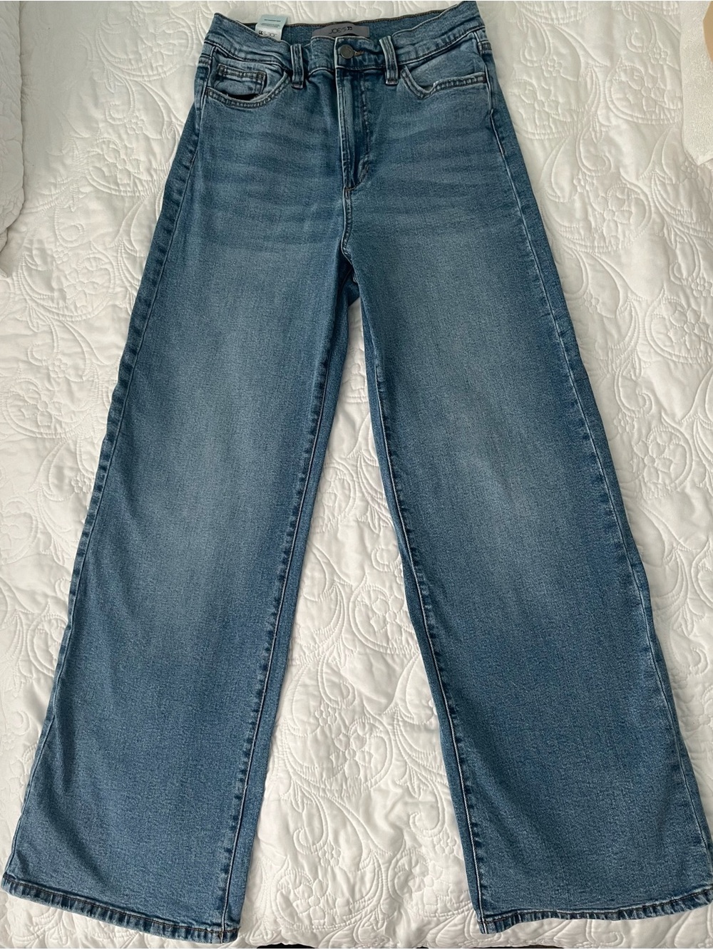 Joe's Jeans High Rise Wide-Leg Jeans in Medium Blue Wash Size 28